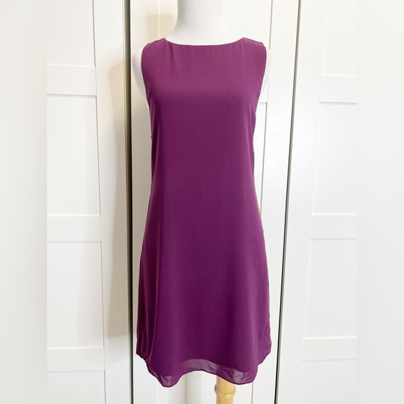 Alice + Olivia Open Back Backless Shift Dress Silk XS - Picture 3 of 6